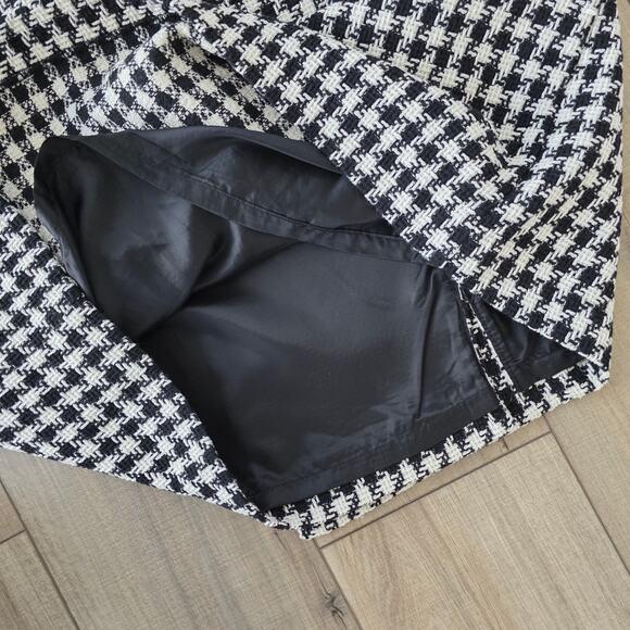 Talbots Houndstooth A-Line Skirt and Vest 2pc Set Women Sz 12 - Picture 15 of 16